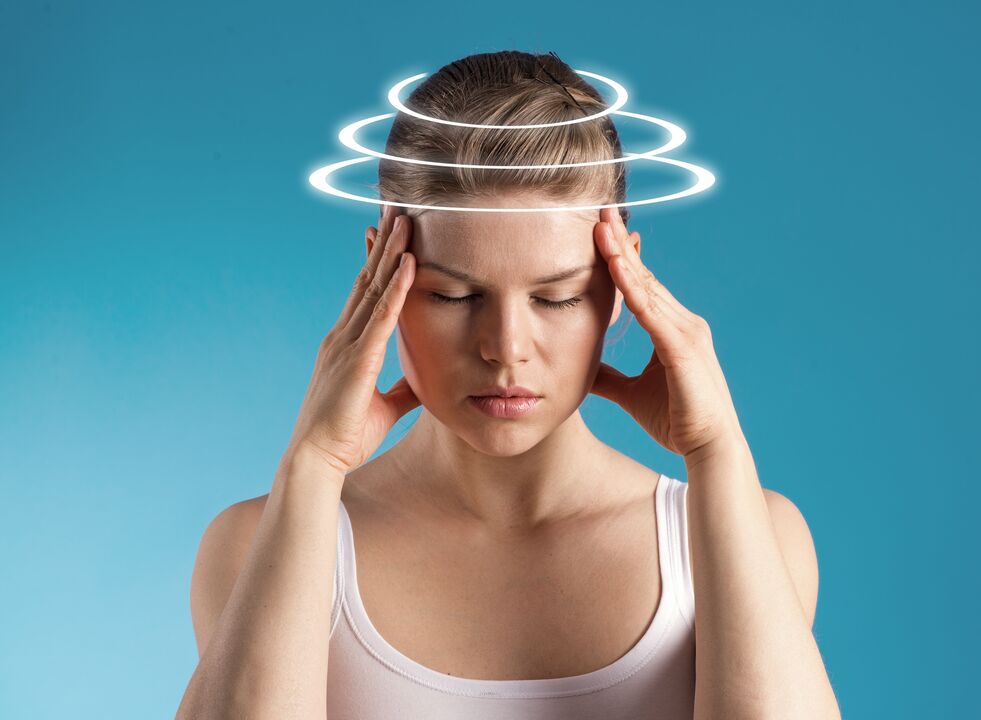 Dizziness with cervical osteochondrosis